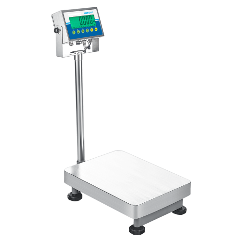 Adam Equipment AGF Floor Scales with Pillar, External Calibration, 150 kg Capacity, 5 g Readability, 400 x 500 mm Pan Size - AGF 150 - Click Image to Close